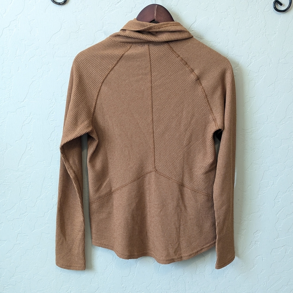 Kuhl Petra Turtleneck Long Sleeve Rust Orange Quilted - Picture 7 of 8